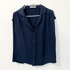 Collared, boxy fit tank top